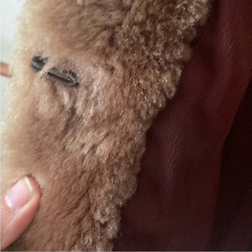 Women's Tan Faux Fur Coat - Picture 7 of 11
